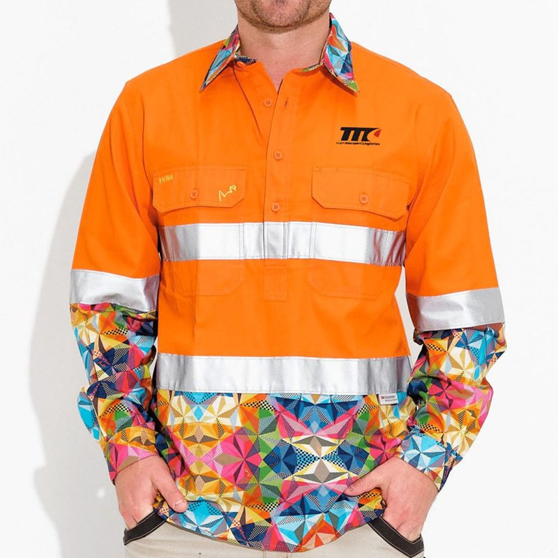 Camisas de alta visibilidad PPE industriales reflectantes para exteriores, ropa de trabajo para petróleo y gas