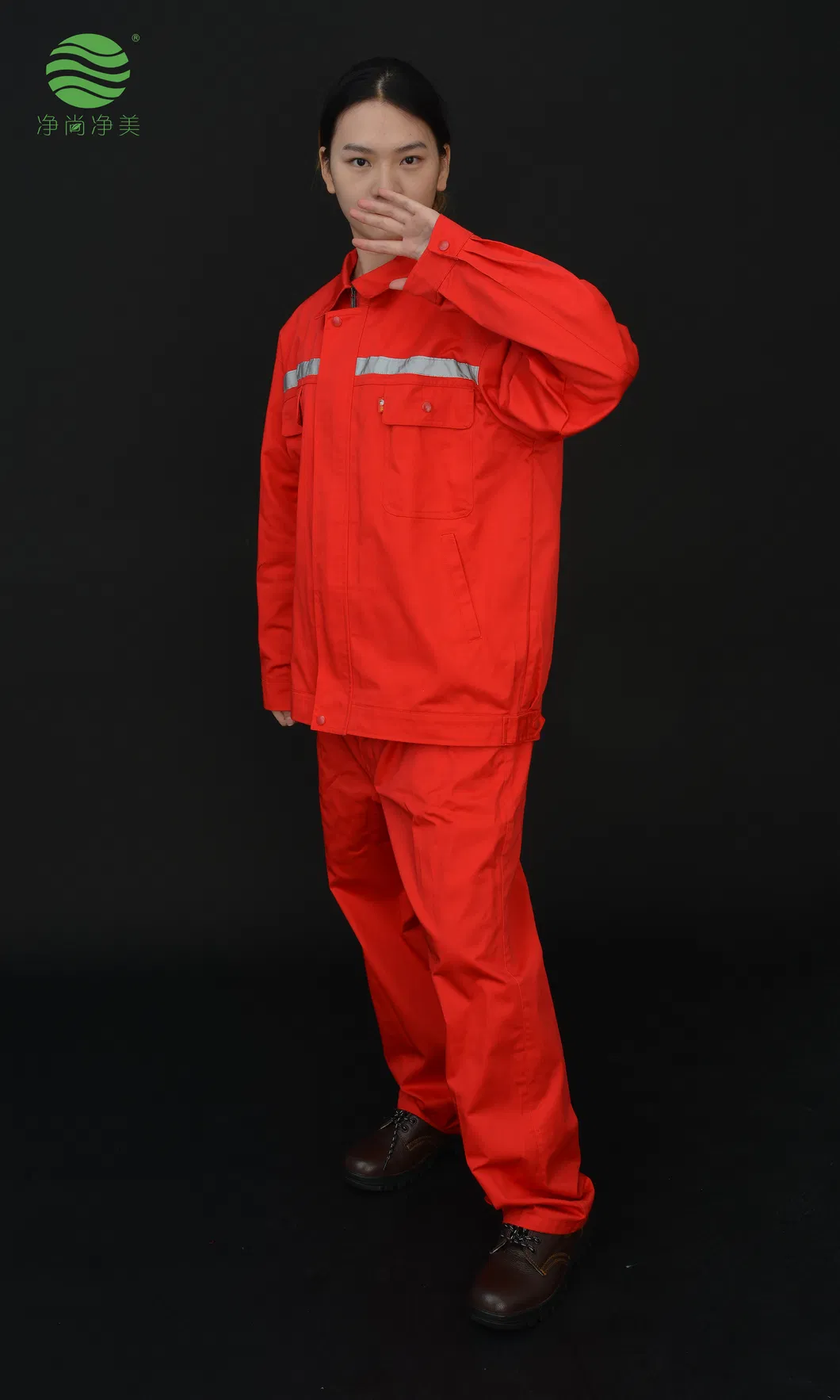 Ropa de trabajo de algodón a granel para trabajadores de construcción con tira reflectante de alta visibilidad