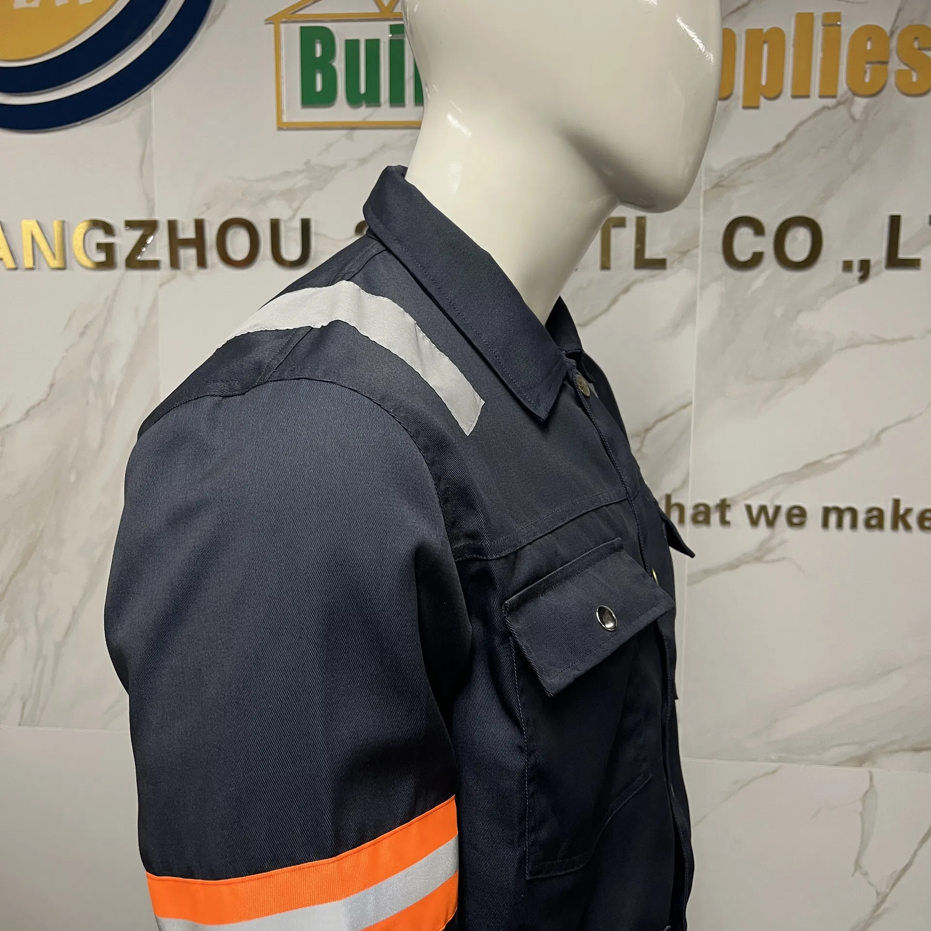 Mono de protección ignífugo de algodón, ropa de trabajo segura, antiestática para construcción