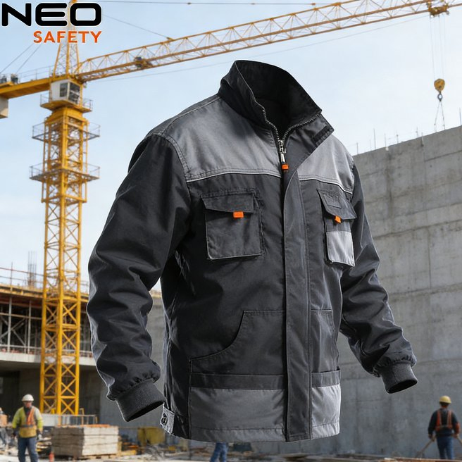 Chaqueta de trabajo exterior multi-bolsillos de seguridad para hombres, ropa de trabajo industrial protectora para el taller