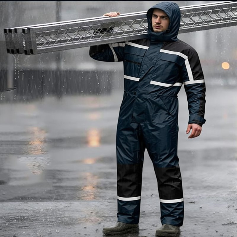 Uniformes protectores impermeables personalizados, overoles reflectantes de seguridad, ropa de trabajo para hombres