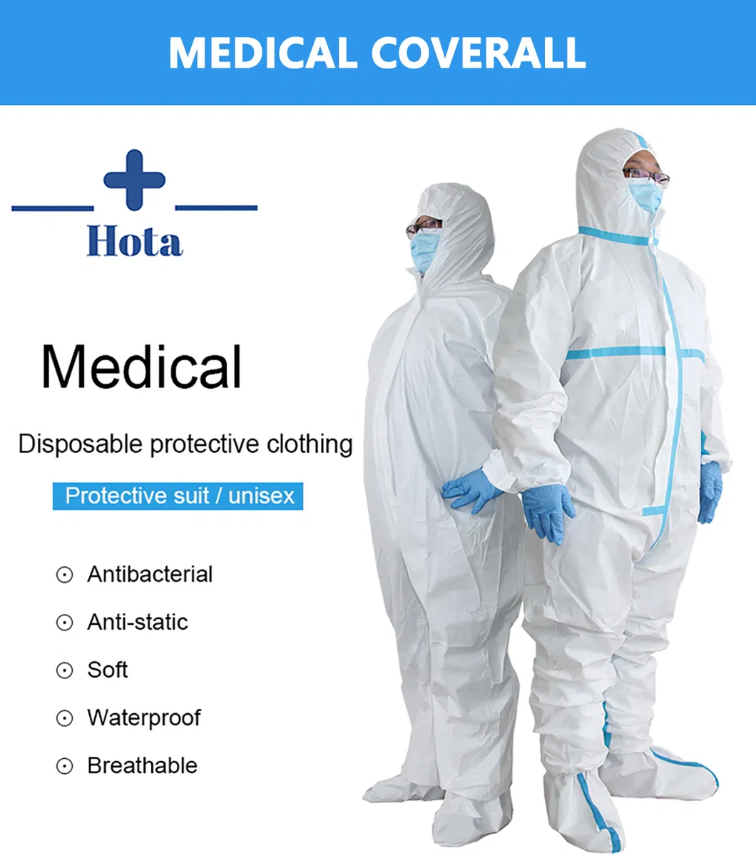 Traje de Protección Industrial Bata de Aislamiento Ropa Protectora Química