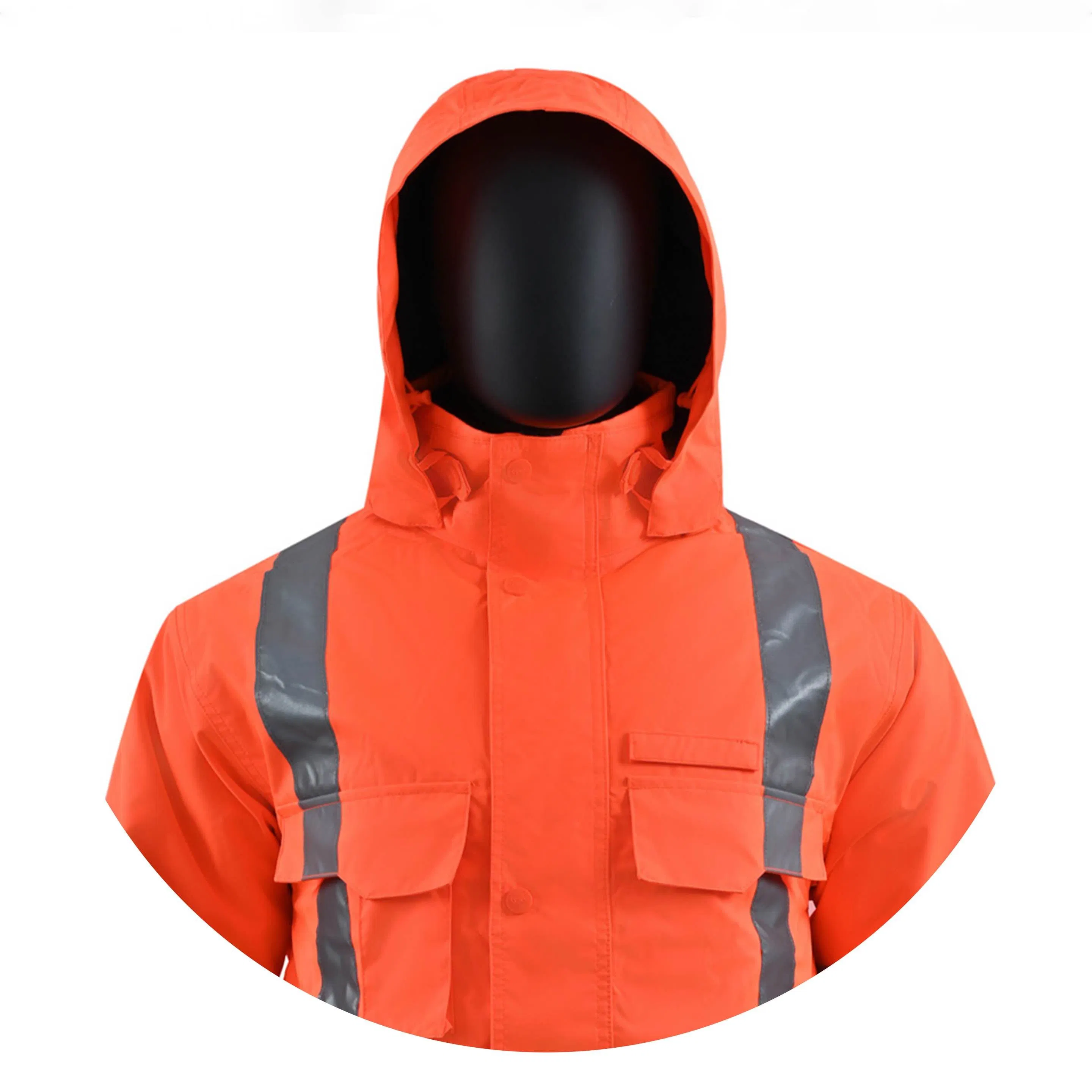 Chaqueta de seguridad exterior impermeable, cortaviento y reflectante de alta visibilidad para personal de seguridad