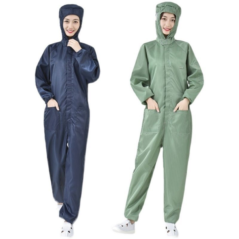 Ropa protectora de tela Leenol Grid para sala limpia, mono ESD, antistático ESD