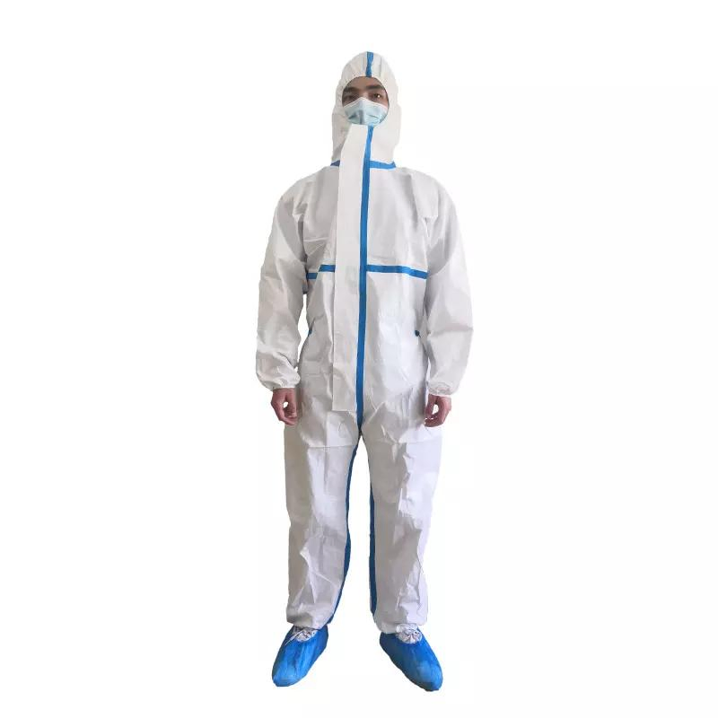 Traje de Protección Industrial Bata de Aislamiento Ropa Protectora Química