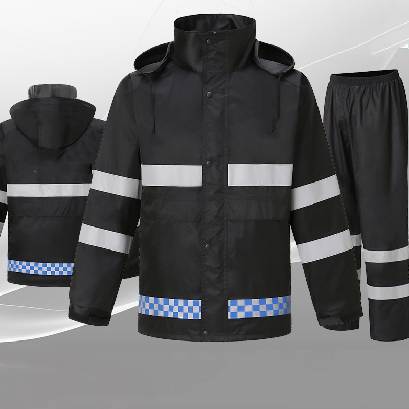 Chaqueta y pantalones de lluvia con logo personalizado de alta visibilidad, traje de lluvia, ropa de trabajo, ropa de seguridad