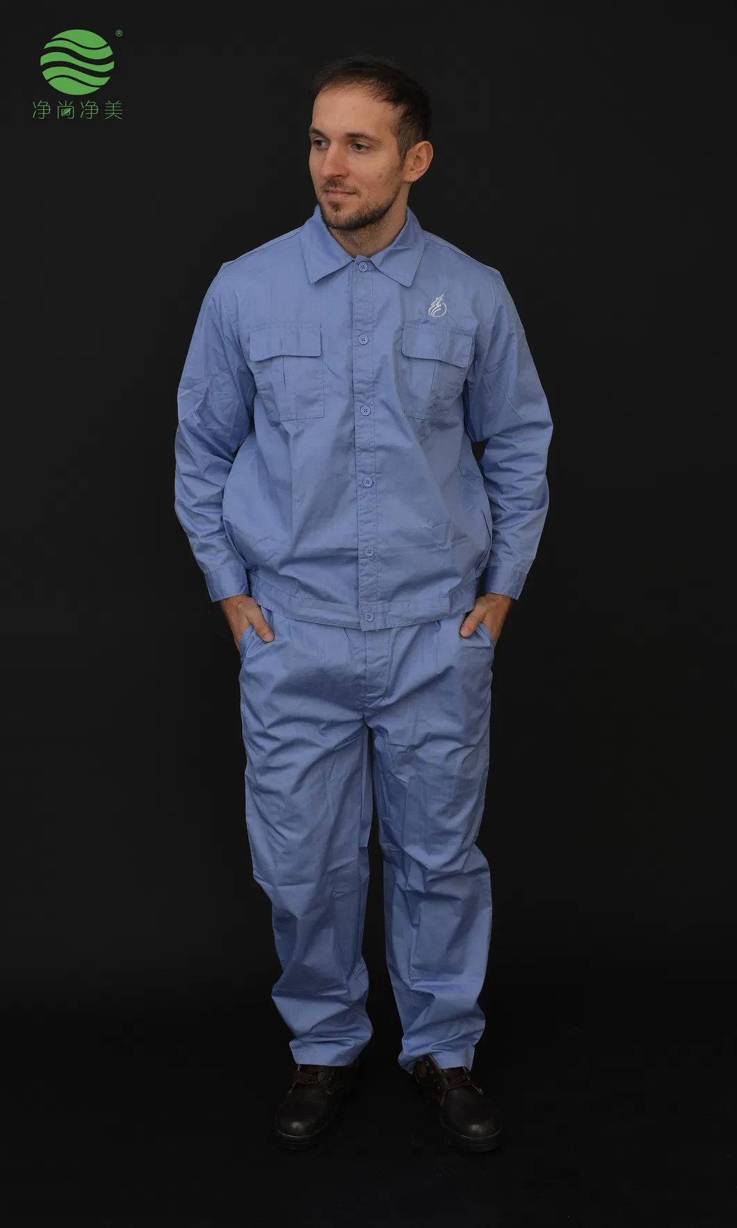 Ropa de trabajo de algodón a granel para trabajadores de construcción con tira reflectante de alta visibilidad