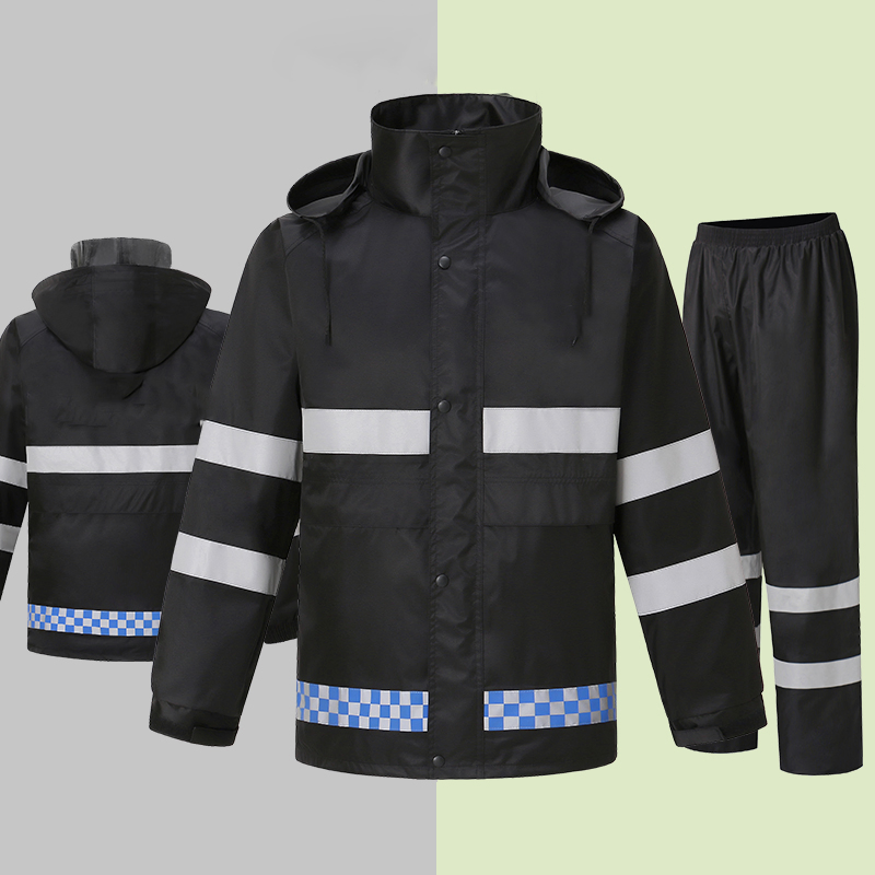 Chaqueta y pantalones de lluvia con logo personalizado de alta visibilidad, traje de lluvia, ropa de trabajo, ropa de seguridad
