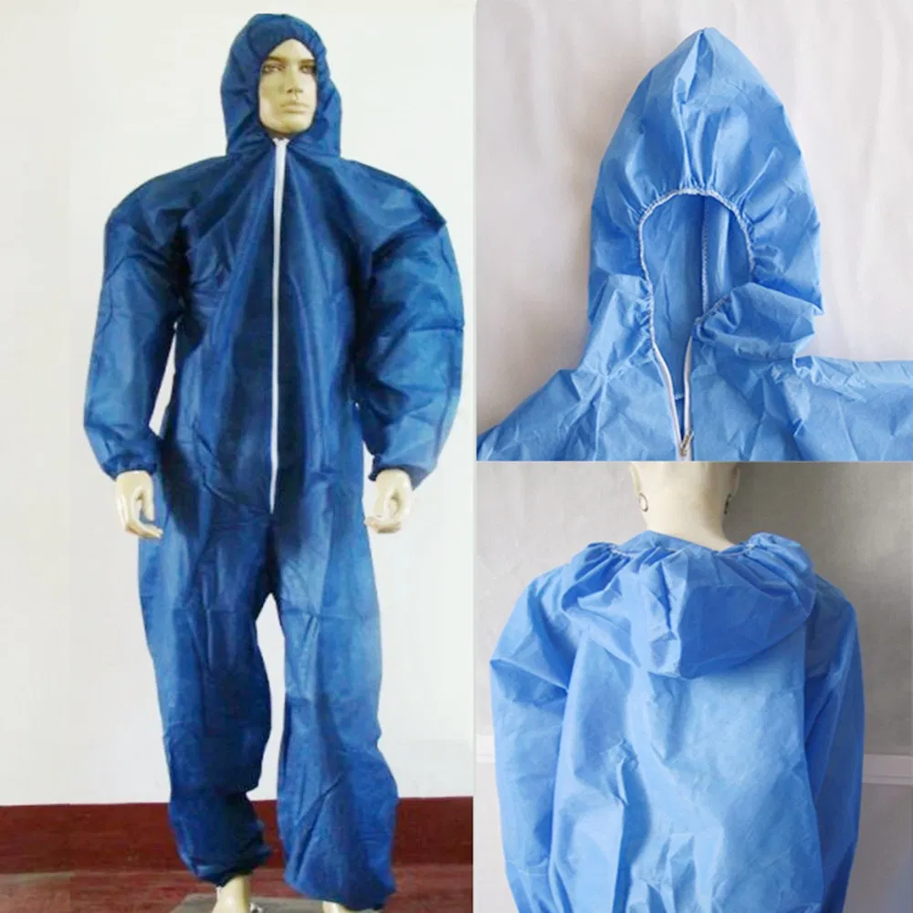 Suministro de Seguridad y Protección Ropa Protectora Desechable Tipo de Fábrica 5/6 Gato 3 Ropa Protectora Desechable de Microporoso SMS para la Eliminación de Asbestos