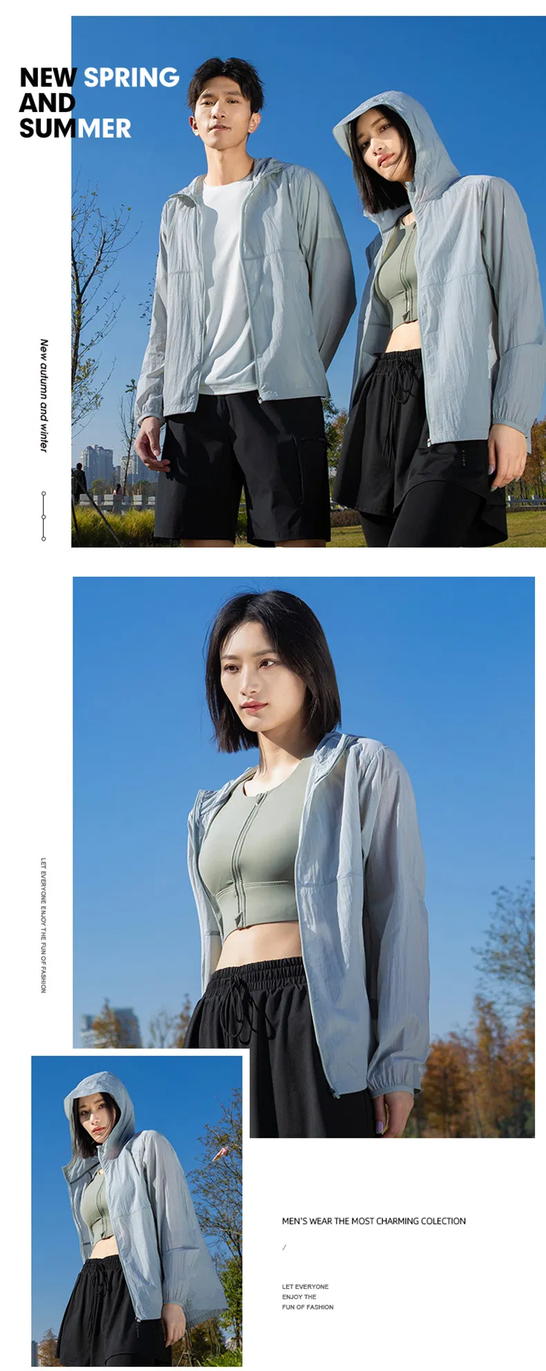 Ropa de protección solar UPF 40 para hombres y mujeres activos al aire libre