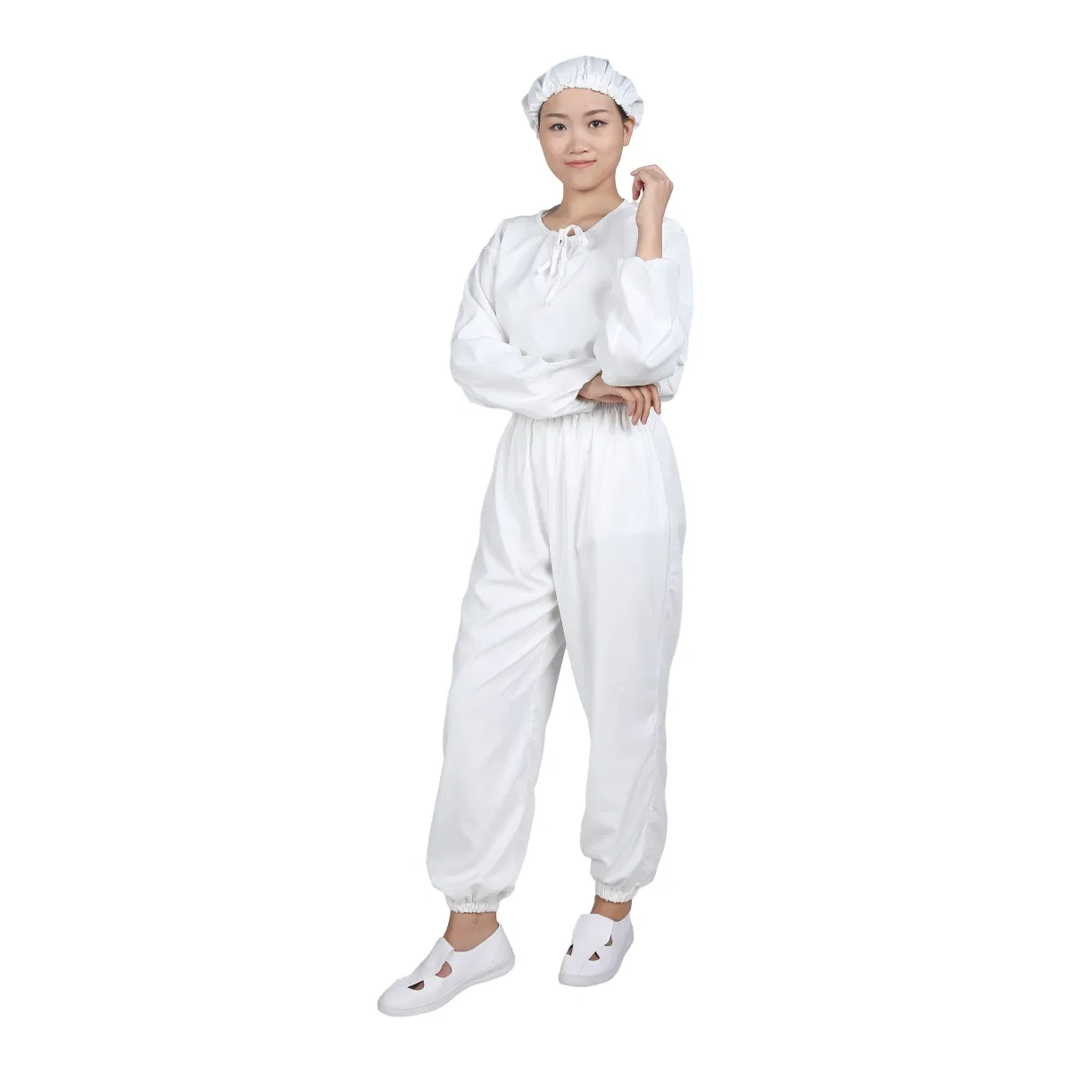 Múltiples telas disponibles para monos libres de polvo y antiestáticos, ropa de taller limpia
