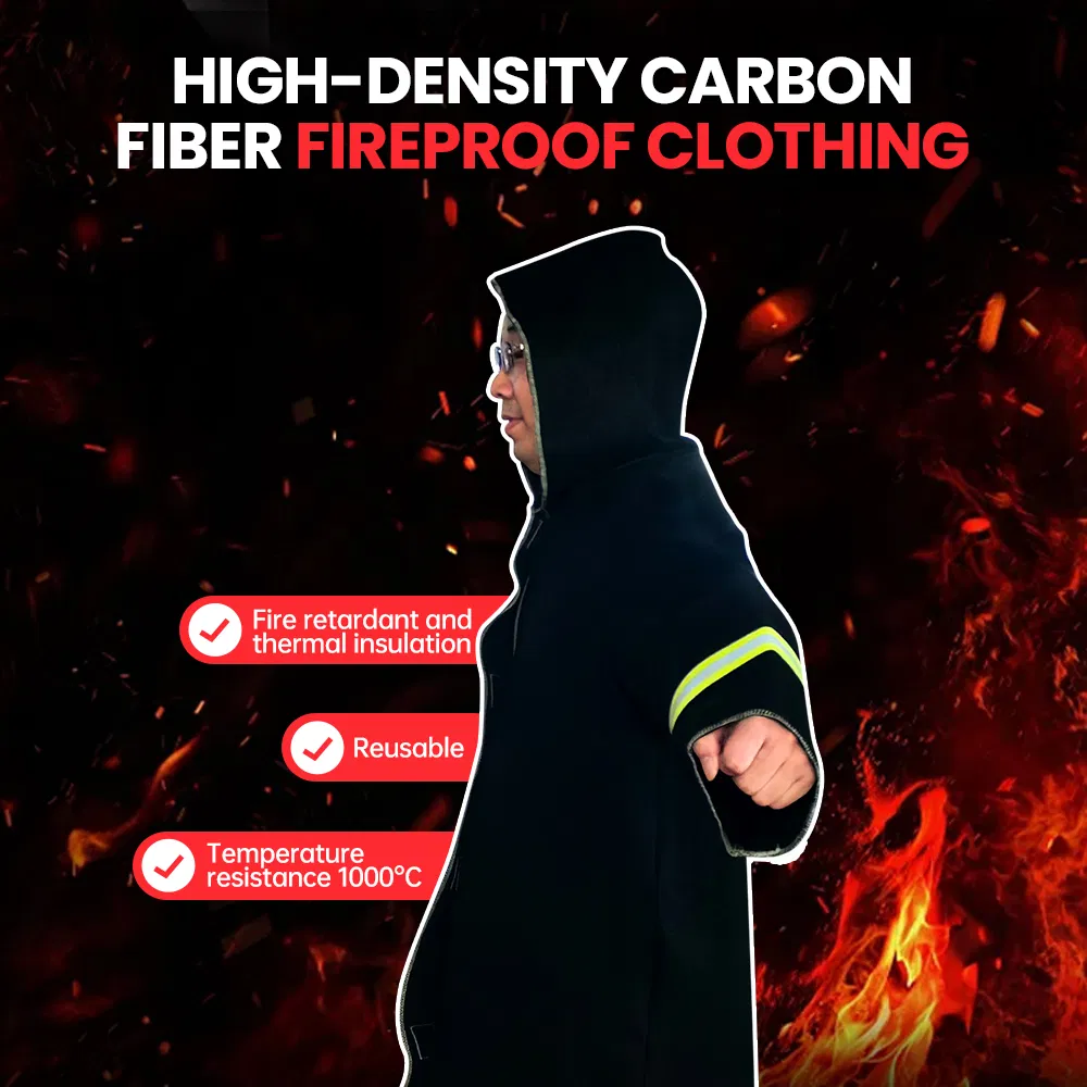 Ropa ignífuga de fibra de carbono preoxidada para la seguridad en la lucha contra incendios y la soldadura