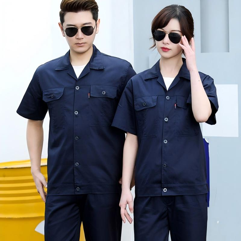 Uniforme de mecánico de manga corta resistente al aceite, ropa de trabajo para servicio automotriz para técnicos