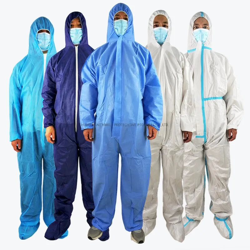 Ropa de trabajo protectora desechable de materiales SBPP PP+PE SMS no tejida