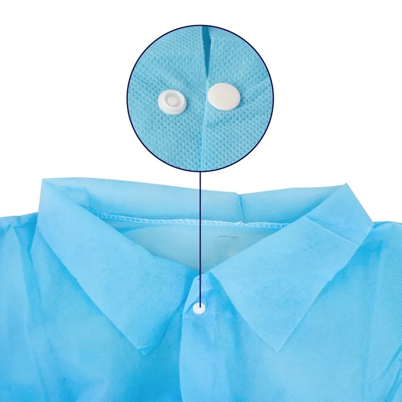 Bata de laboratorio desechable de color blanco, Spp, no tejida, protectora para trabajo