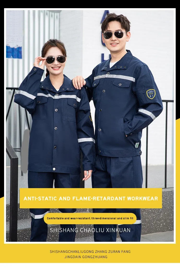 Cinta Reflectante Uniforme de Seguridad para Personal Industrial Ropa de Trabajo Antiestática Protectora