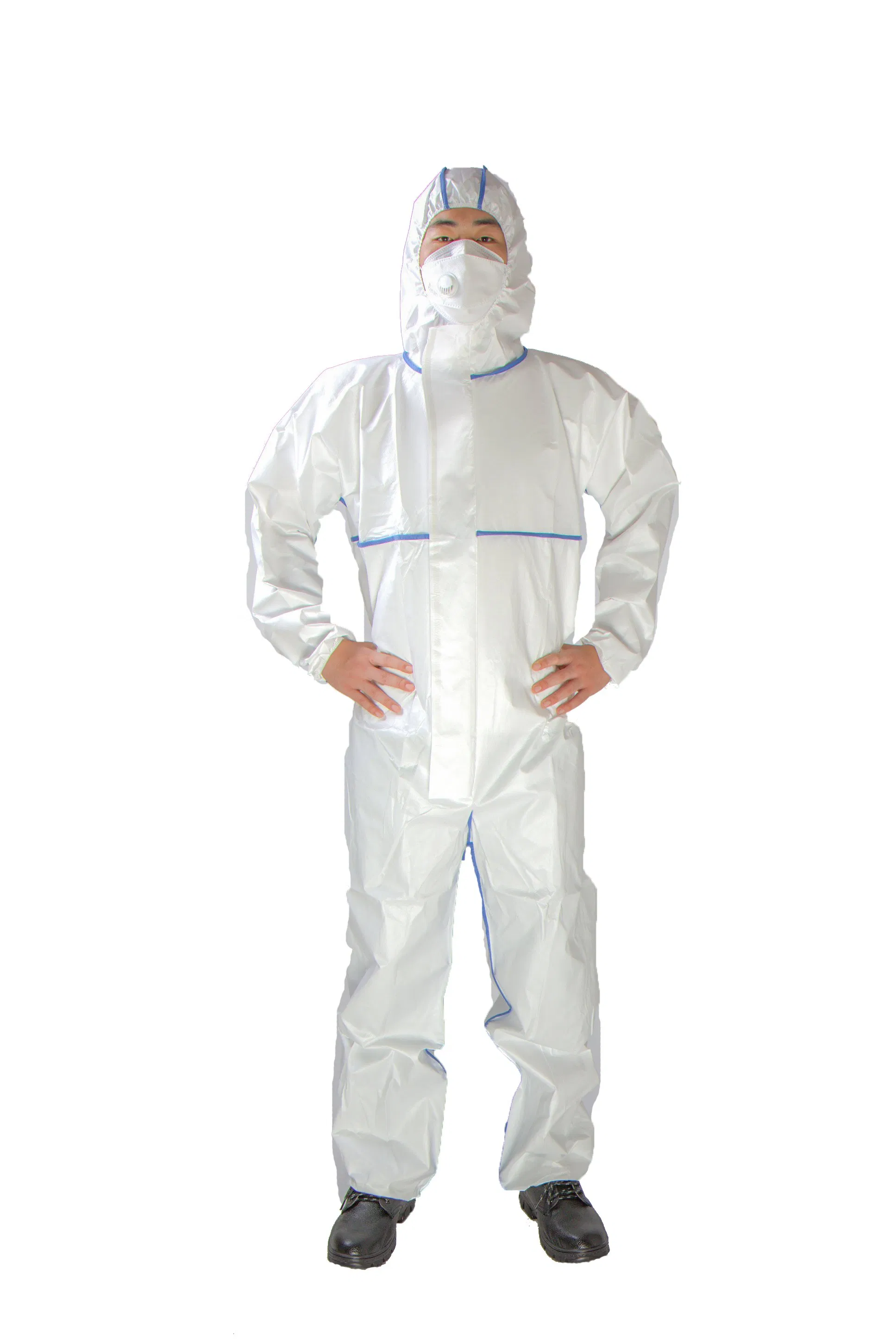 Equipo de protección personal desechable de PP+PE, mono médico de protección