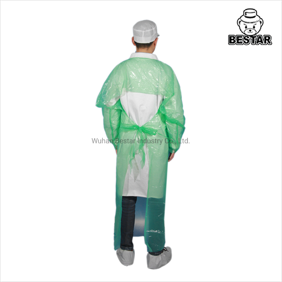 Nivel 2 AAMI PB70-2012 Ropa protectora desechable impermeable de CPE