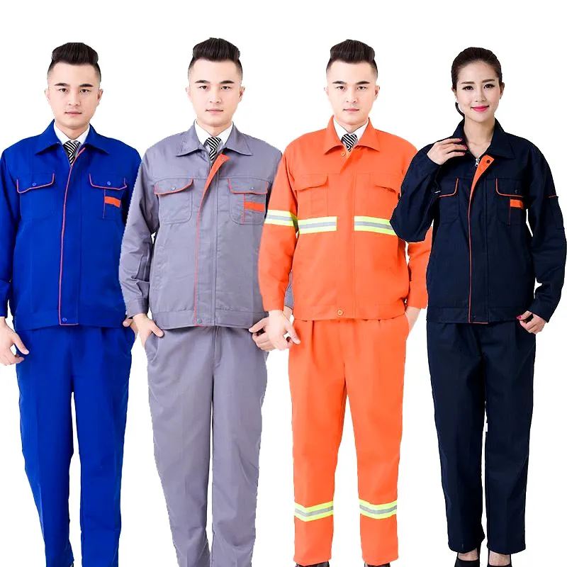 Ropa de trabajo protectora de buena calidad, mono de seguridad azul marino
