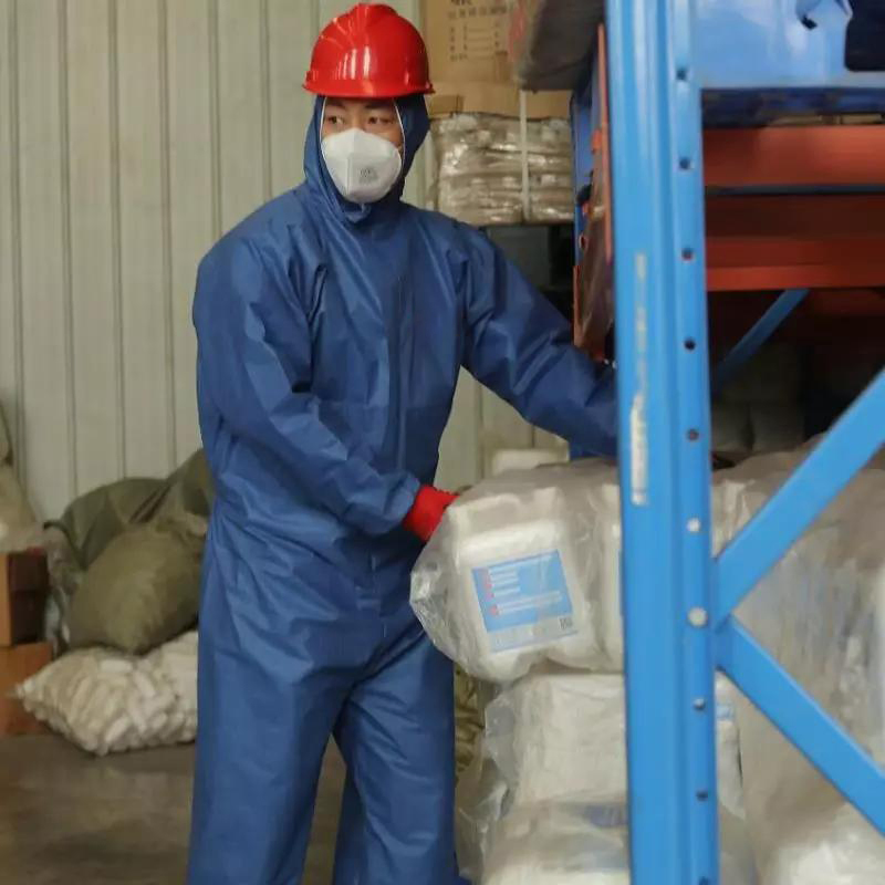 Traje de Protección Industrial Bata de Aislamiento Ropa Protectora Química