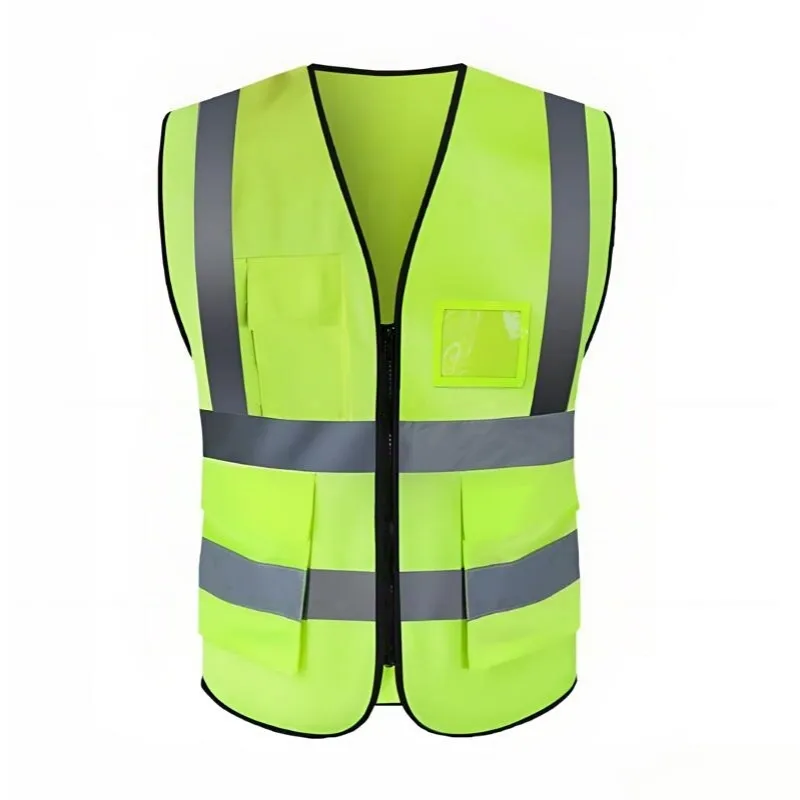 Chaleco de alta visibilidad chaqueta reflectante con bolsillos ropa reflectante de construcción