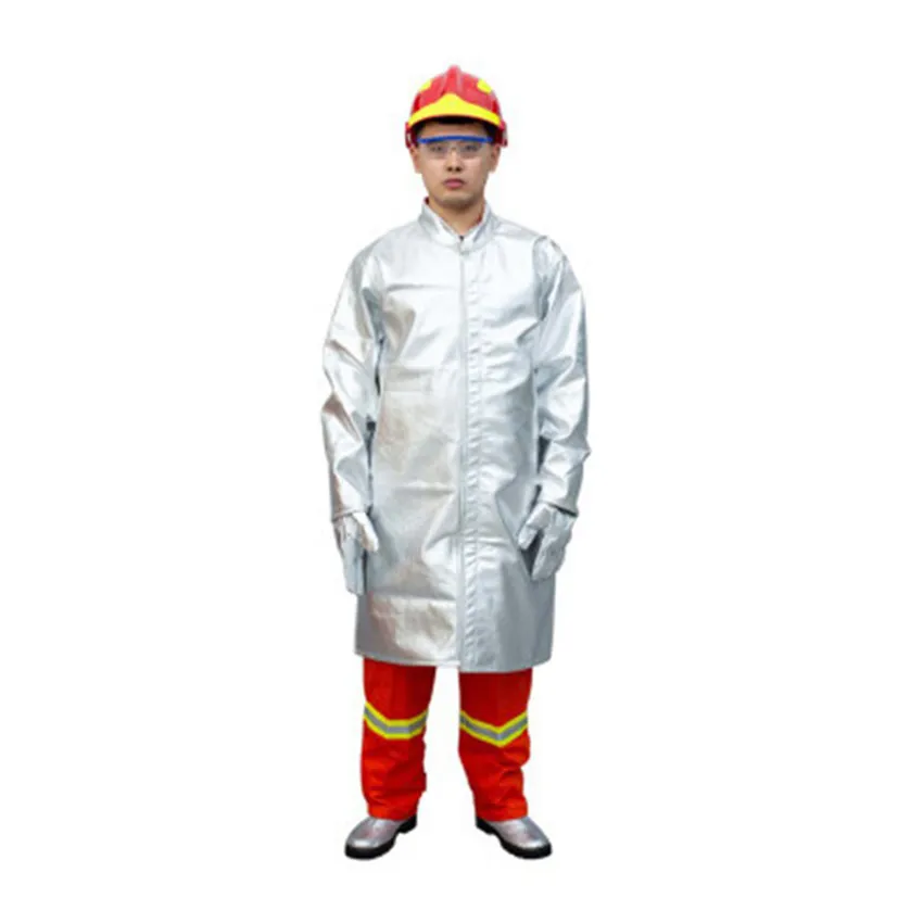 Ropa de trabajo de aluminio resistente al fuego con aislamiento térmico de aramida CE 1