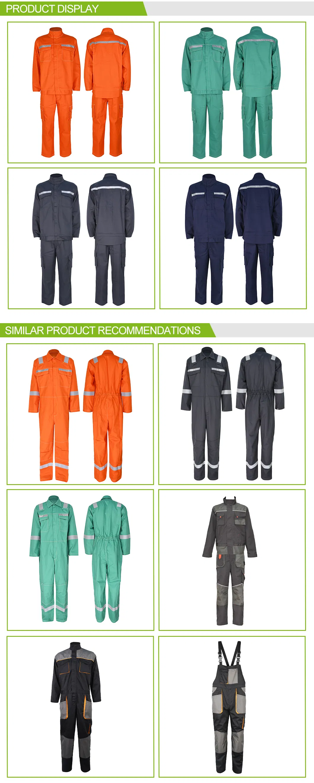 Detalle de confección y seguridad en ropa protectora