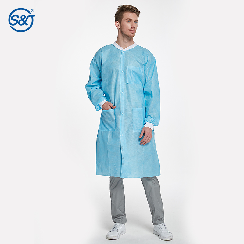 Ropa desechable médica unisex de SMS no tejido de SJ Protective