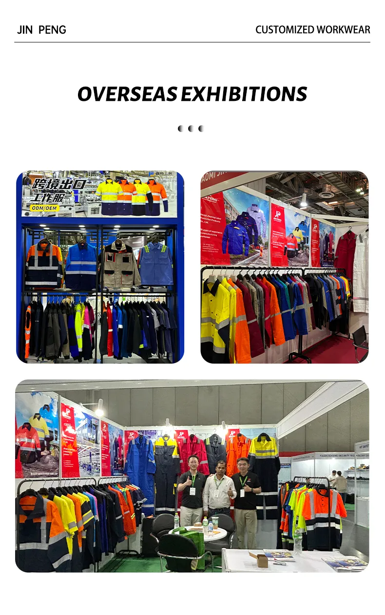 Ropa de trabajo de seguridad con tiras reflectantes de alta visibilidad para trabajadores