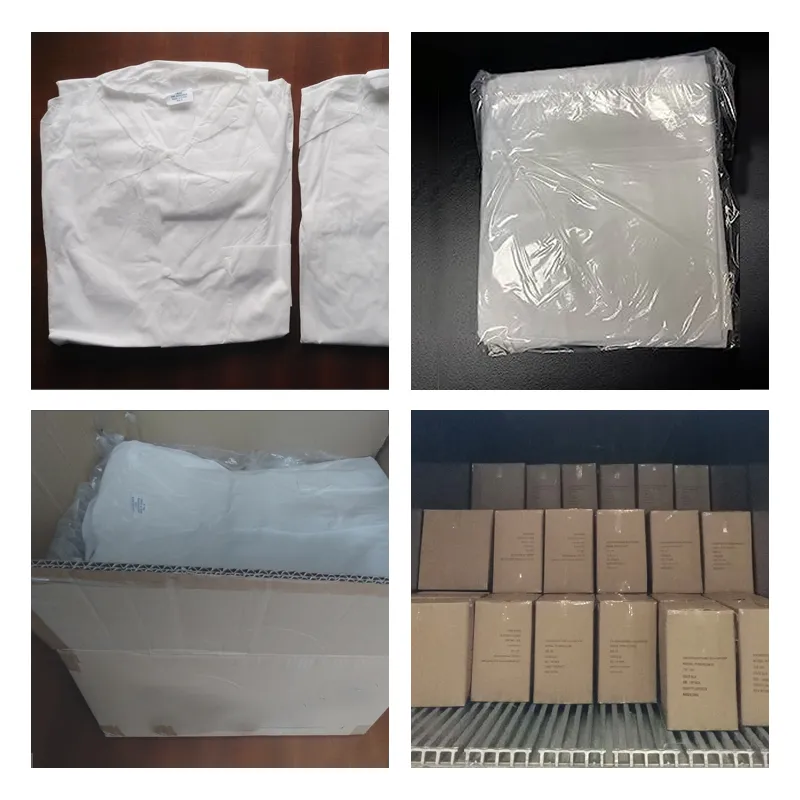 Bata de laboratorio desechable de color blanco, Spp, no tejida, protectora para trabajo