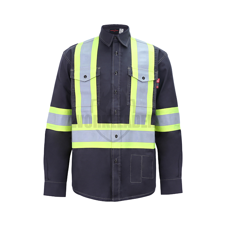 Camisa Resistente al Fuego Nfpa 2112 con Cinta Reflectante Ropa de Trabajo para Arco Eléctrico