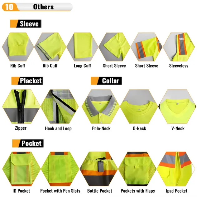 Ropa de trabajo de alta visibilidad reflectante de dos colores, ropa de trabajo ignífuga de alta visibilidad