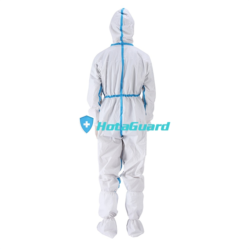 Traje de protección desechable personalizable, impermeable, de seguridad, aislado, de no tejido, EPP