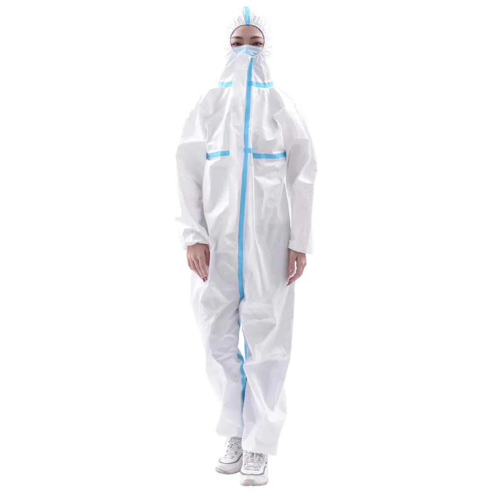 Traje de protección médica, mono, EPI, bata de aislamiento de cuerpo completo