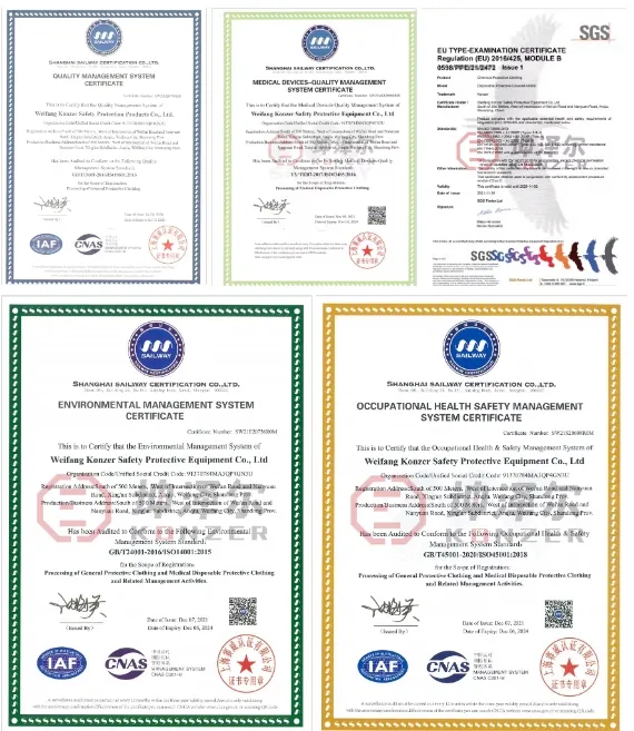 Ficha de certificación del equipo de protección personal