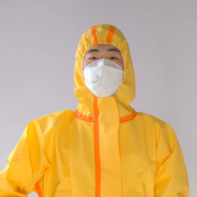 Ropa protectora química desechable de PP y PE no tejido grueso L XL XXL