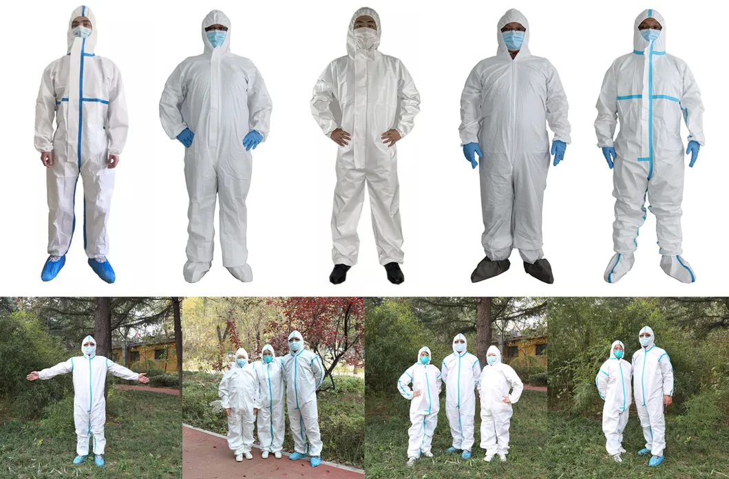 Traje de Protección Industrial Bata de Aislamiento Ropa Protectora Química