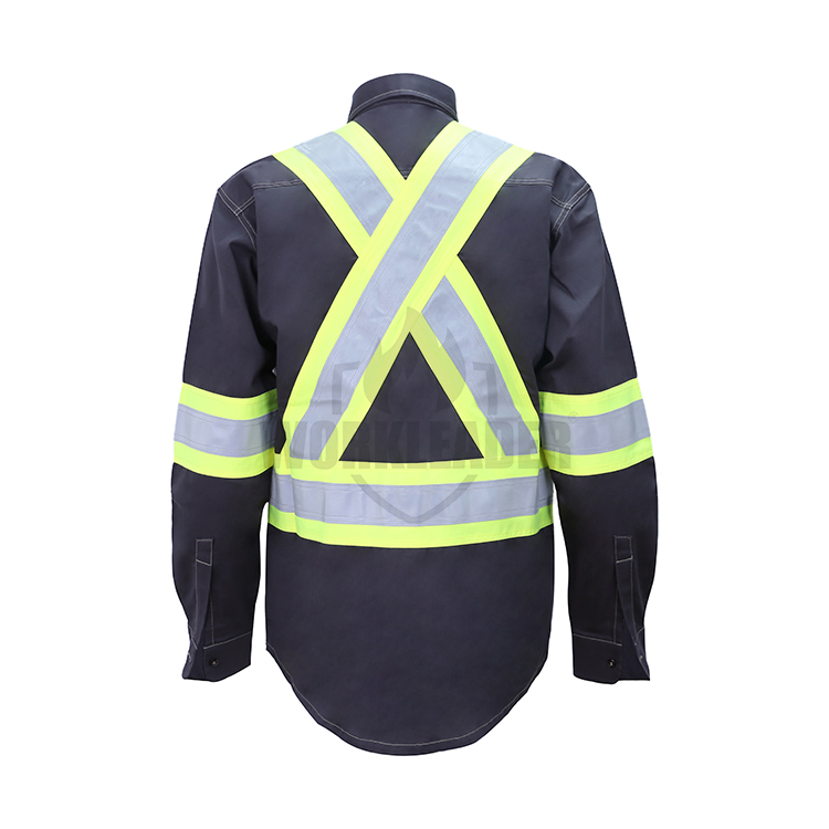 Camisa Resistente al Fuego Nfpa 2112 con Cinta Reflectante Ropa de Trabajo para Arco Eléctrico