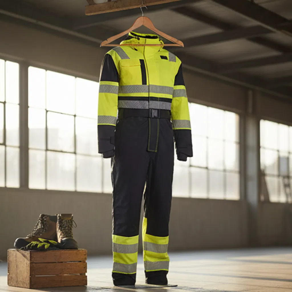 Chaqueta de invierno de seguridad OEM, aislante, de alta visibilidad, ropa de trabajo protectora