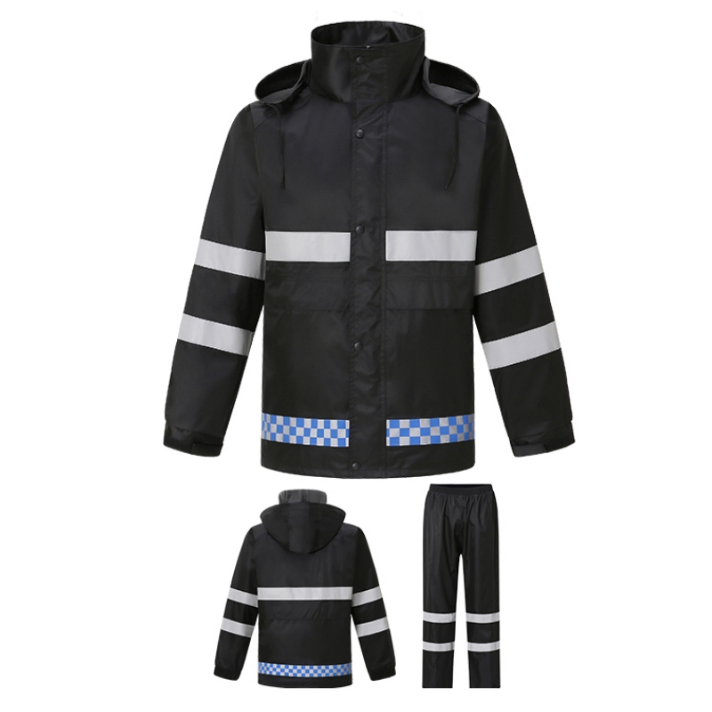 Chaqueta y pantalones de lluvia con logo personalizado de alta visibilidad, traje de lluvia, ropa de trabajo, ropa de seguridad