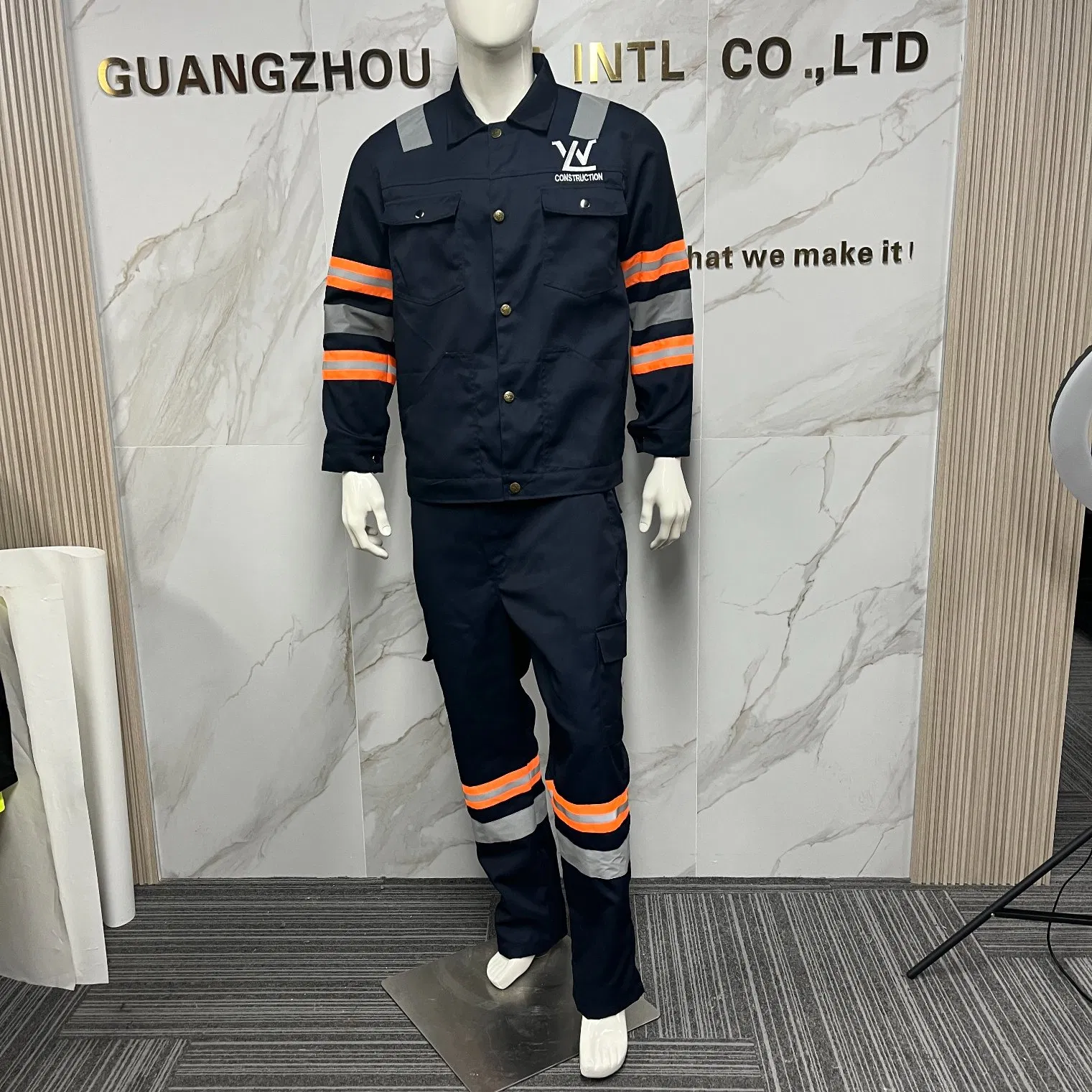 Mono de protección ignífugo de algodón, ropa de trabajo segura, antiestática para construcción