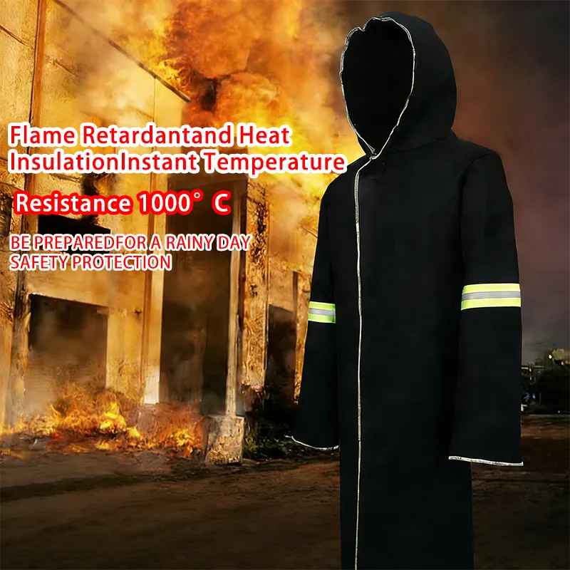 Manta de fibra de carbono activada a prueba de fuego y aislamiento térmico, ropa a prueba de fuego, traje ligero de escape de fuego, ropa ignífuga