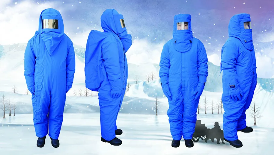 Precio de fábrica traje criogénico ropa protectora de nitrógeno líquido