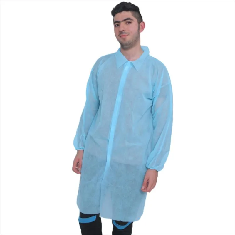 Bata de laboratorio desechable de color blanco, Spp, no tejida, protectora para trabajo