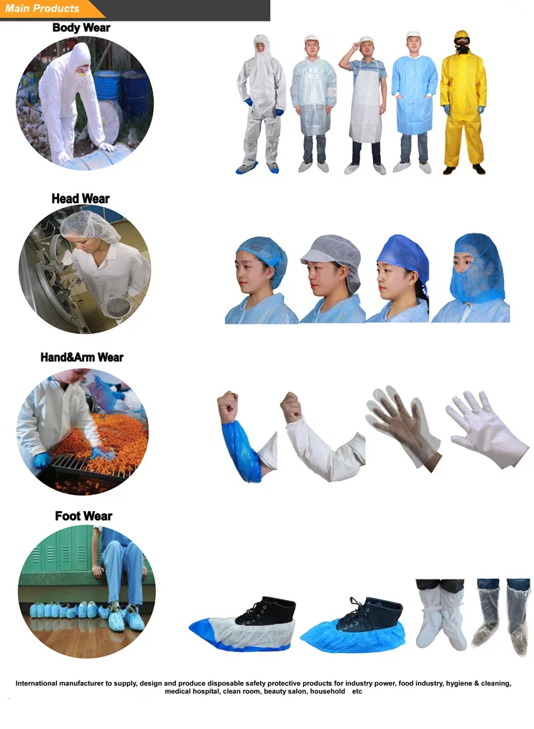 Ropa de trabajo overall de protección química ligera Tipo 3