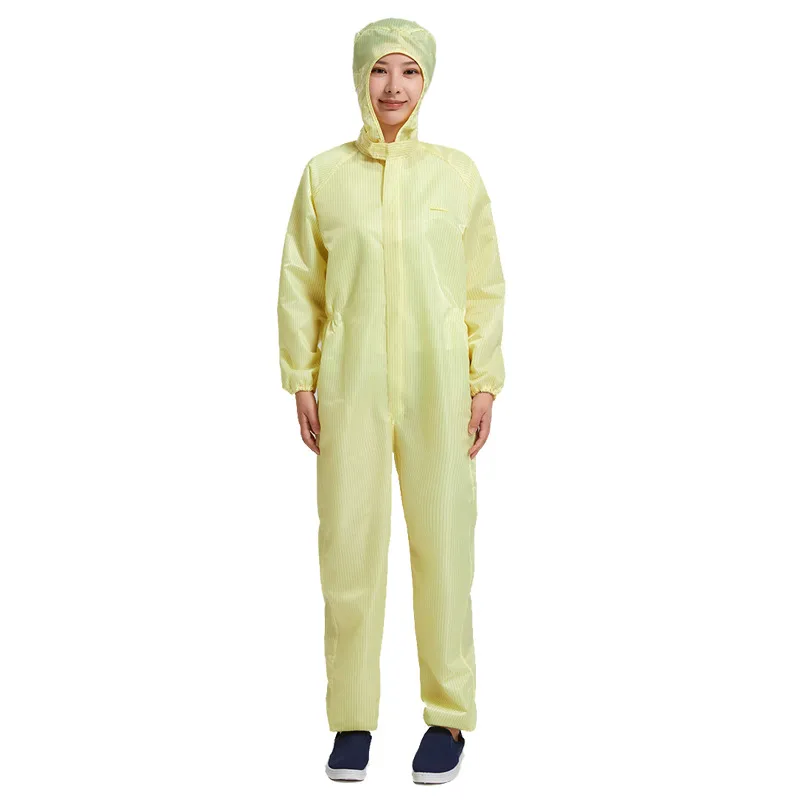 Múltiples telas disponibles para monos libres de polvo y antiestáticos, ropa de taller limpia