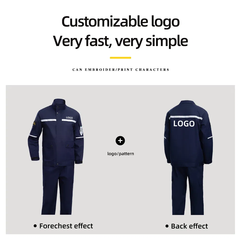 Ropa de trabajo antiestática y retardante de llama para la industria, vestimenta de seguridad para campos petroleros, uniformes de trabajo resistentes al fuego, monos
