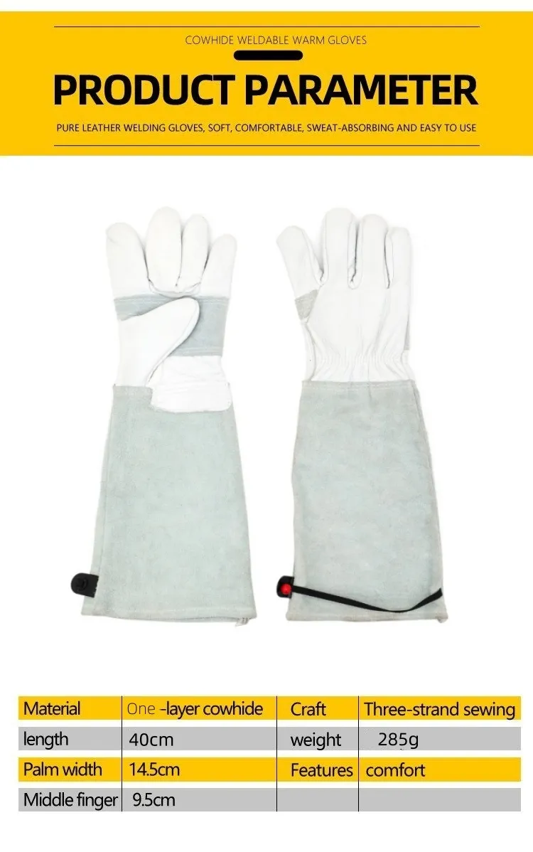 Foto detallada de guantes de protección