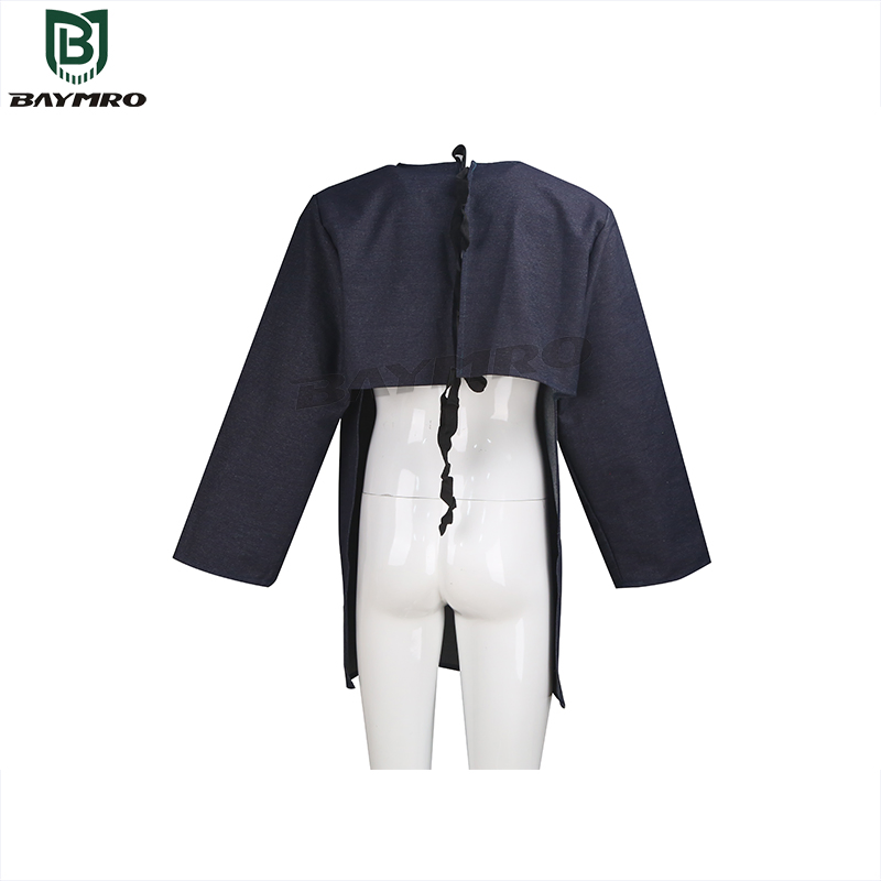 Ropa de soldador reversible de cuero de vaca, ropa protectora ignífuga, ropa de trabajo para soldadores En 13911