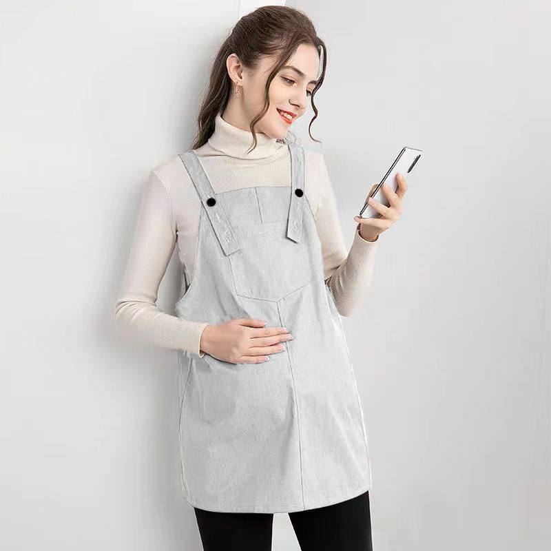 Ropa de protección contra la radiación para mujeres embarazadas, chalecos, vestido, bolsillo para el vientre
